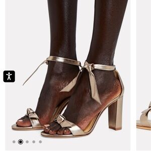 ALEXANDRE BIRMAN CLARITA 100 BLOCK SANDALS - GOLD Size 38 IT